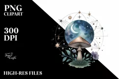 Mystical Mushroom | Celestial | Magic Mushrooms PNG |Tarot Product Image 7