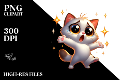 Silly Cartoon Kitten PNG Product Image 2