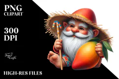 Digital Painting Gnomes Beach Wear Red Hat Product Image 2