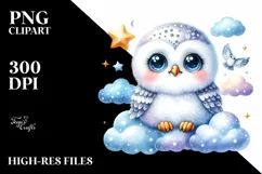 Colorful Baby with Stars and Clouds | Clipart Product Image 1