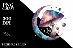 Mystical Mushroom | Celestial | Magic Mushrooms PNG |Tarot Product Image 7