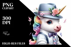 Lindy Hop Dancer Unicorn, PNG Product Image 1