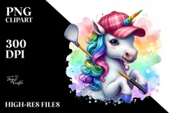 Golf Club Unicorn PNG Product Image 3