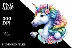 Golf Club Unicorn PNG Product Image 3