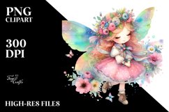 Colorful Cute Fairy Watercolor Product Image 1