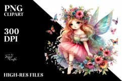 Colorful Cute Fairy Watercolor Product Image 1