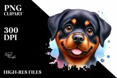 Funny Rottweiler with Big Eyes | Clipart Product Image 1