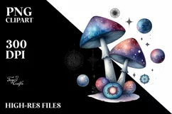 Mystical Mushroom | Celestial | Magic Mushrooms PNG |Tarot Product Image 8