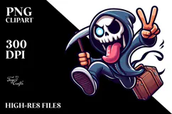 Aggressive Cartoon Reaper, Transparent PNG Product Image 2