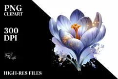 Detailed Shiny Crocus Made of Shiny Material | Sublimation | Product Image 3