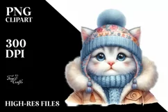 Cute Baby Cat with Big Eyes PNG Product Image 3