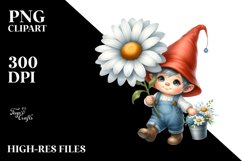 Baby Gnome with Daisy PNG Product Image 2