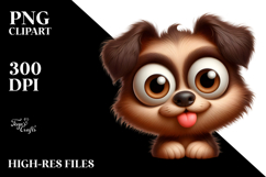 Playful Puppy with Fur Texture, Trending PNG Product Image 2