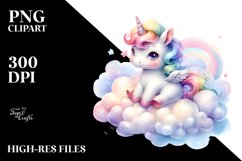 Cute Unicorn Clipart |T-shirt, Mug, Tumbler Product Image 3