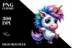 Dancing Baby Unicorn, Goofy and Expressive PNG Product Image 3