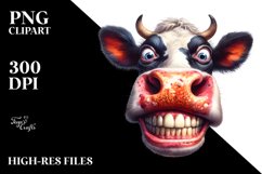 Crazy Funny Cow Portrait Product Image 3