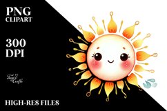 Cute Sun Watercolor Design Product Image 2