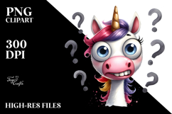 Funny Unicorn with Goofy Smile PNG Product Image 2