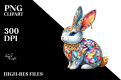 Colorful Bunny PNG Product Image 2