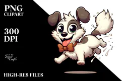 Playful Cartoon Dog PNG Product Image 2