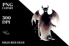 Simplistic Haloween Image Demon PNG Product Image 2