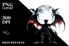 Simple Halloween Demon, Transparent PNG Product Image 3