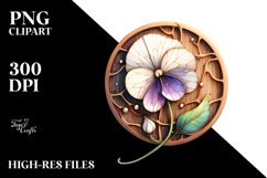 Wooden Stained Sweet Pea with Metallic Insertions | Product Image 1