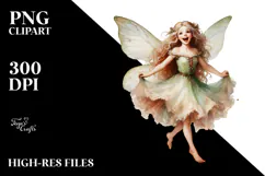 Vintage Excited Fairy PNG Product Image 2