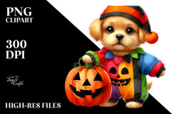 Vibrant Drawing Cute Baby Dog | Watercolor Clipart Product Image 2