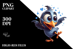 Goofy Cartoon Bird Dancing PNG Product Image 2