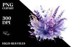 Abstract Watercolor Lavender Clipart Product Image 1