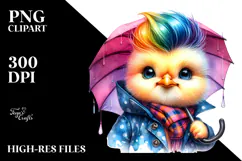 Cute Baby Chicken Drawing, Vibrant PNG Product Image 2