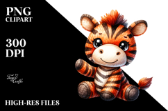 Colorful Plush Zebra Baby | Sublimation | Clipart Product Image 2