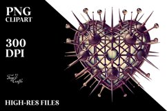 Retro Heart with Spikes PNG Product Image 2