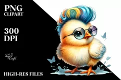 Proud Baby Chicken Playing PNG Product Image 1