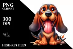 Funny Bloodhound with Big Eyes | Clipart Product Image 3
