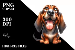 Funny Bloodhound with Big Eyes | Clipart Product Image 1