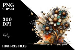 Abstract Wooden Anemone | Clipart Product Image 1