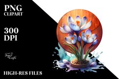 Colorful Crocus Stained Clipart Product Image 3