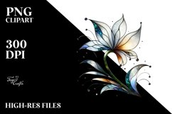 Abstract Snowdrop Stained Clipart Product Image 1