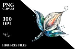 Abstract Snowdrop Stained Clipart Product Image 3