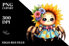 Colorful Smiling Baby Spider with Sun Flowers Product Image 1
