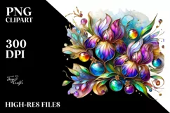 Watercolor Luxury Flower Splash Clipart Product Image 1