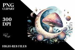 Mystical Mushroom | Celestial | Magic Mushrooms PNG |Tarot Product Image 7