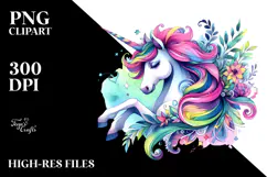 Vibrant Unicorn Fairy Tale PNG Product Image 2