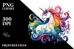 Vibrant Unicorn Fairy Tale PNG Product Image 2