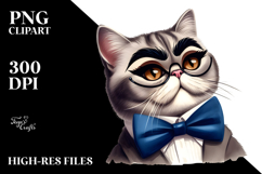 Cartoon Cat with Bow Tie, Trending on Artstation Product Image 2