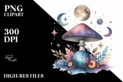Mystical Mushroom | Celestial | Magic Mushrooms PNG |Tarot Product Image 8