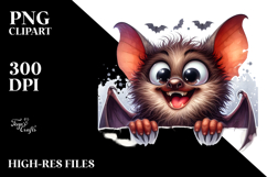 crazy Bat Peekaboo Clipart Product Image 2