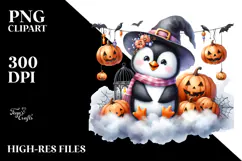 Penguin Dressed for Halloween, Transparent PNG Product Image 2